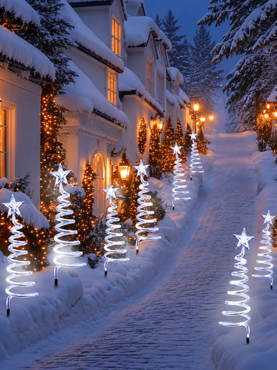 App-Controlled RGB Christmas Pathway Tree Lights