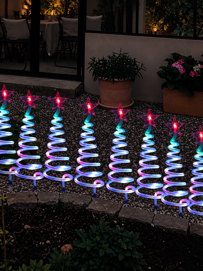 App-Controlled RGB Christmas Pathway Tree Lights